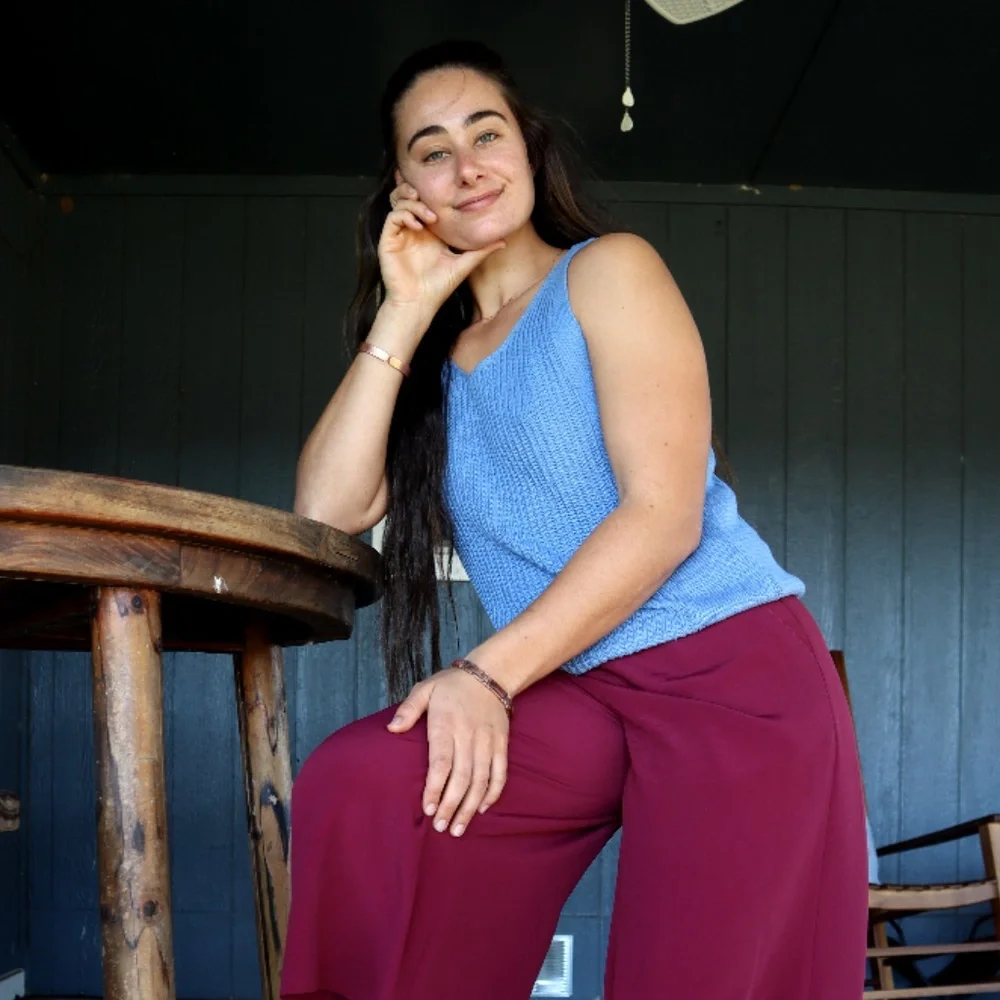 NWT SMALL Blue Sweater Tank,Ribbed Sweater Shell, Knit Tank Top Cotton Cashmere - Picture 3 of 6